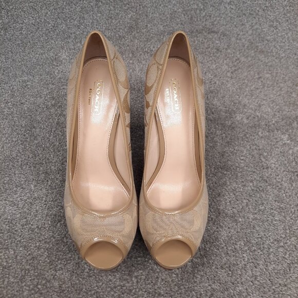 Coach Breana Logo Heel Platform Heels Pumps - Picture 7 of 12